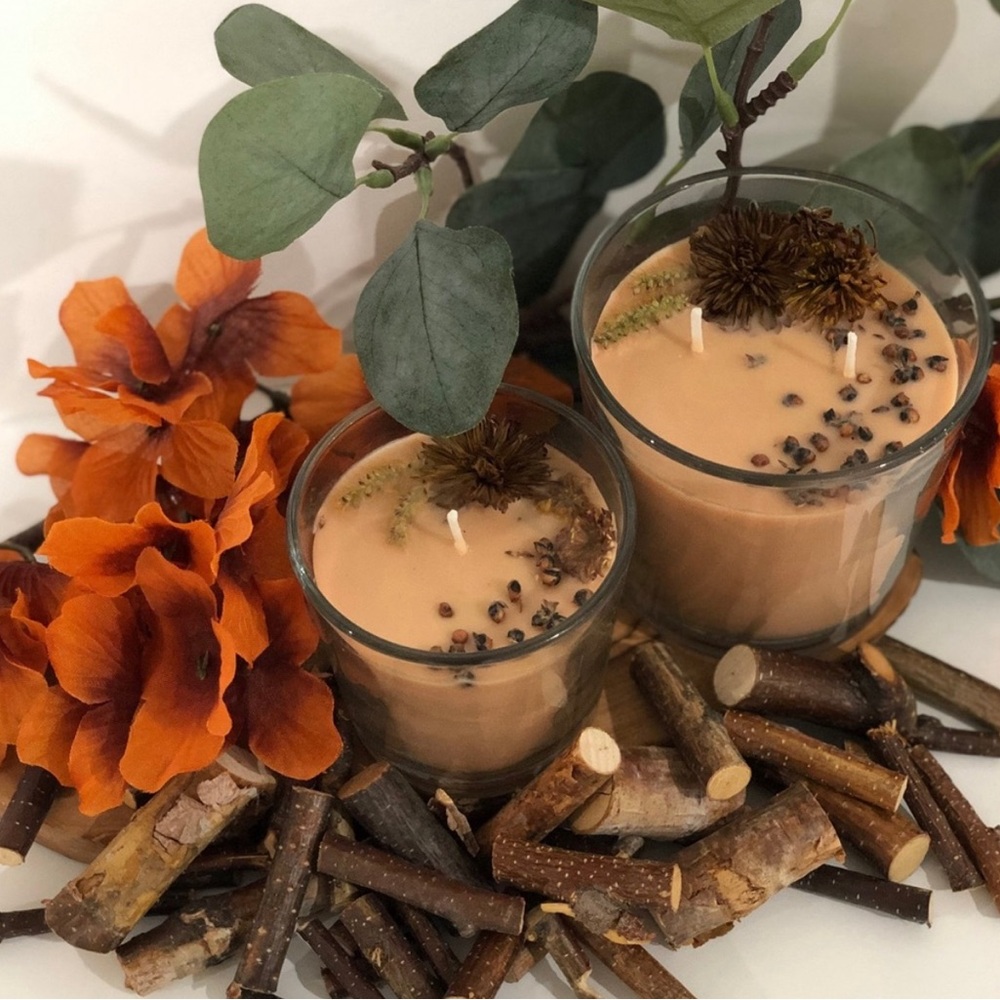 🔥 Organic Soy Wax Candle Set - Rustic Citrus Scented